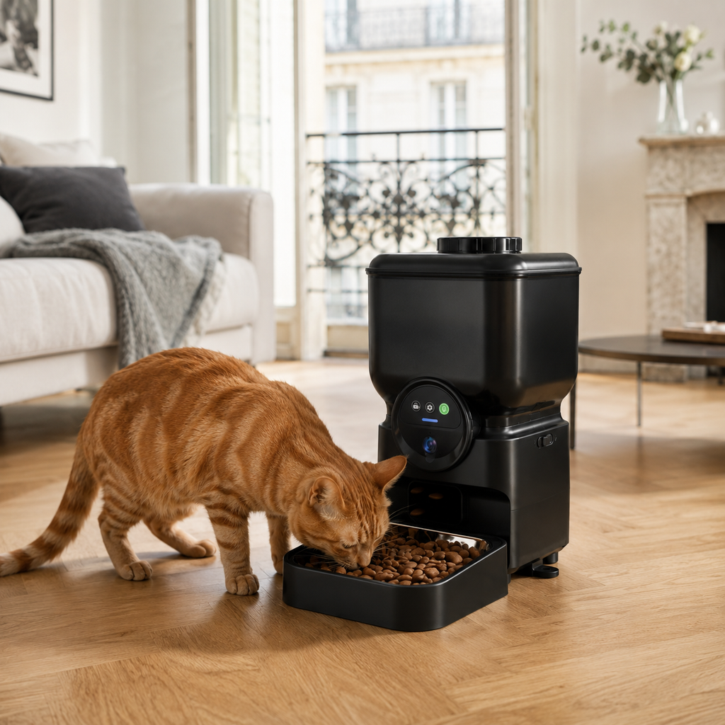 Distributeur automatique chat batterie lithium 1500mAh autonomie sans secteur - Aristochat